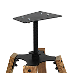 Барный стул со спинкой и мягкой обивкой с ромбами на 4-х деревянных ножках Бежевый Велюр Ava Charm варинант исполнения - 6 | Loft Concept в Ульяновске