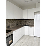 Угловой кухонный гарнитур белый и столешница под мрамор Gene Kitchen Set варинант исполнения - 2 | Loft Concept в Ульяновске