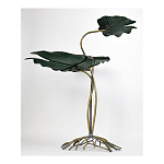 Столик приставной с тремя столешницами Тропические листья Tropical Forest gold варинант исполнения - 4 | Loft Concept в Ульяновске