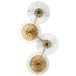 Бра с 4-мя плафонами в форме диска из рельефного коричневого стекла Decorative Four Glass Discs Wall Lamp варинант исполнения - 1 | Loft Concept в Ульяновске