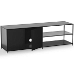 ТВ-тумба из металла с 2-мя дверцами и полками Damian Metal TV Stand варинант исполнения - 3 | Loft Concept в Ульяновске