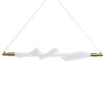Люстра горизонтальная с волнистым белым плафоном Golden Swirl варинант исполнения - 1 | Loft Concept в Ульяновске