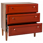 Комод красный из массива бука с 3-мя ящиками Wenge Light варинант исполнения - 3 | Loft Concept в Ульяновске