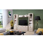 Шкаф-витрина с полками и стеклянной дверкой Satin Furniture варинант исполнения - 3 | Loft Concept в Ульяновске