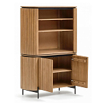 Буфет высокий из дерева манго и металла с открытыми полками и 2-мя дверцами Toinette варинант исполнения - 2 | Loft Concept в Ульяновске