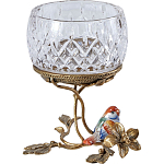 Чаша на ножке из стекла с бронзовыми элементами Bronze Branch варинант исполнения - 1 | Loft Concept в Ульяновске