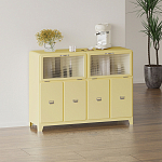 Дизайнерский комод с  2-мя рельефными откидными дверками из стекла Mikko варинант исполнения - 1 | Loft Concept в Ульяновске