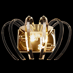 Бра золотого цвета с изогнутыми хрустальными элементами Radiant Ribbons варинант исполнения - 1 | Loft Concept в Ульяновске