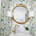 Зеркало в ассиметричной золотой раме Mirror of Aragorn варинант исполнения - 3 | Loft Concept в Ульяновске
