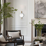 Бра с золотым основанием и белым плафоном в форме шара Bubble варинант исполнения - 6 | Loft Concept в Ульяновске