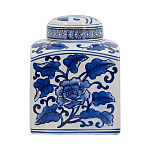 Ваза с крышкой в китайском стиле Oriental Blue & White Ornament Vases варинант исполнения - 2 | Loft Concept в Ульяновске
