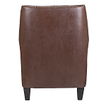 Кресло из натуральной кожи c мягкими подлокотниками на 4-х деревянных ножках из массива бука Joseph Armchair brown варинант исполнения - 3 | Loft Concept в Ульяновске