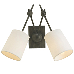 Бра с двумя тканевыми абажурами в форме цилиндра Prerequisites варинант исполнения - 2 | Loft Concept в Ульяновске