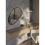 Зеркало асимметричной формы Oval Light Reflection варинант исполнения - 3 | Loft Concept в Ульяновске