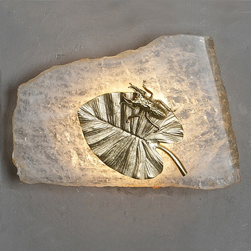 Бра Декоративный лист Glacial Fragment Медь Прозрачный Бра Декоративный лист Glacial Fragment Медь Прозрачный в Ульяновске | Loft Concept
