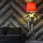 Лампа MANNEQUIN LAMP с абажуром руки на талии варинант исполнения - 3 | Loft Concept в Ульяновске