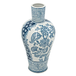 Ваза с голубым цветочным рисунком 43 см Blue & White Ornament варинант исполнения - 1 | Loft Concept в Ульяновске