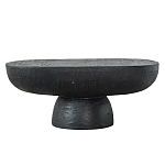 Столик кофейный черного цвета с овальной столешницей и круглым основанием Black Dalmen Table варинант исполнения - 1 | Loft Concept в Ульяновске