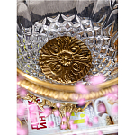 Чаша из прозрачного стекла с ручками и ободком из бронзы Eden Garden варинант исполнения - 4 | Loft Concept в Ульяновске