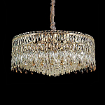 Люстра круглая с хрустальными подвесками на золотистом каркасе Roul Crystal Light варинант исполнения - 7 | Loft Concept в Ульяновске