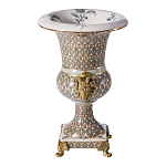 Ваза с овнами из фарфора с бронзовыми элементами Bronze Aries варинант исполнения - 3 | Loft Concept в Ульяновске