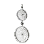 Подвесной светильник с круглым плафоном из рельефного стекла Peony Glass Chrome Hanging Lamp варинант исполнения - 1 | Loft Concept в Ульяновске