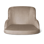 Барный стул со спинкой и подлокотниками на 4-х коричневых ножках Бежевый Велюр Ava Charm варинант исполнения - 2 | Loft Concept в Ульяновске