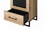 Шкаф-витрина в стиле лофт с чёрной стеклянной дверью Urban Style Space варинант исполнения - 4 | Loft Concept в Ульяновске