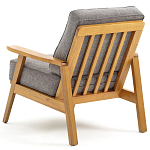 Кресло с каркасом из массива дуба Deniaud Oak Grey Armchair варинант исполнения - 4 | Loft Concept в Ульяновске
