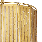 Люстра с золотым фактурным каркасом и тканевым абажуром Lustery Gold варинант исполнения - 1 | Loft Concept в Ульяновске