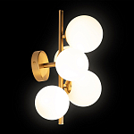 Бра с золотым основанием и 5-ю белыми шарообразными плафонами Bubble варинант исполнения - 3 | Loft Concept в Ульяновске