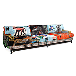 Большой Трехместный Диван с цветным принтом Qalakabusha Large Sofa варинант исполнения - 2 | Loft Concept в Ульяновске