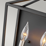 Бра в черном цвете с двумя лампами в форме свечи и стеклянными элементами Hinkley варинант исполнения - 3 | Loft Concept в Ульяновске