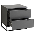 Тумба прикроватная цвета графит с ящиками Strict Lines варинант исполнения - 4 | Loft Concept в Ульяновске