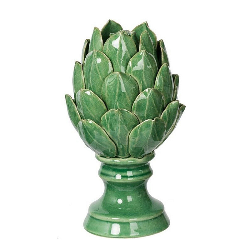 Статуэтка в виде артишока из зелёной керамики с глянцевыми лепестками Artichoke Decor Зеленый Статуэтка в виде артишока из зелёной керамики с глянцевыми лепестками Artichoke Decor Зеленый в Ульяновске | Loft Concept
