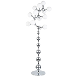 Торшер с плафонами из стеклянных шаров Pearls Suspension Chrome Floor Lamp варинант исполнения - 1 | Loft Concept в Ульяновске
