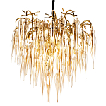 Люстра со стеклянными подвесками янтарного цвета Ambre Glass Chandelier 80 варинант исполнения - 1 | Loft Concept в Ульяновске