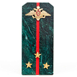 Сувенир Погон ВС из натурального камня змеевик Souvenir Epaulets варинант исполнения - 2 | Loft Concept в Ульяновске