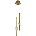 Подвесной светильник с 2-мя плафонами Celestin Spheres Brass Hanging Lamp варинант исполнения - 2 | Loft Concept в Ульяновске