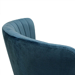 Барный стул со спинкой на 4-х деревянных ножках Синий Велюр Ava Charm варинант исполнения - 5 | Loft Concept в Ульяновске