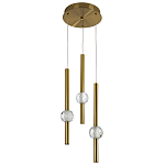 Подвесной светильник с 3-мя плафонами Celestin Spheres Brass Hanging Lamp варинант исполнения - 2 | Loft Concept в Ульяновске