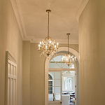 Люстра подвеная с 4-мя лампами и стеклянными подвесками в классическом стиле Feiss варинант исполнения - 2 | Loft Concept в Ульяновске