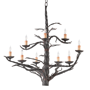 Люстра черная в виде ствола дерева Branched Tree