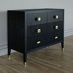 Бельевой Комод с 4 ящиками Elsa Dreams Black варинант исполнения - 1 | Loft Concept в Ульяновске