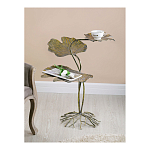 Столик приставной с тремя столешницами Тропические листья Tropical Forest gold варинант исполнения - 5 | Loft Concept в Ульяновске