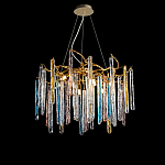 Люстра на подвесе с каркасом из металла и цветными подвесками из стекла Droplet Chandelier варинант исполнения - 3 | Loft Concept в Ульяновске