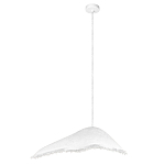 Подвесной светильник с асимметричным волнообразным абажуром и фактурной бахромой по краю Tactile Line варинант исполнения - 2 | Loft Concept в Ульяновске