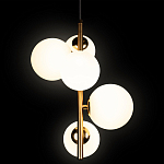 Подвесной светильник с 5-ю белыми шарообразными плафонами Bubble Chandelier варинант исполнения - 4 | Loft Concept в Ульяновске