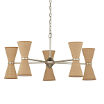 Люстра серебряного цвета с тканевыми абажурами Loft Rope Light варинант исполнения - 2 | Loft Concept в Ульяновске