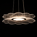 Люстра с прозрачным волнистым плафоном в форме цветка Ethereal Bloom варинант исполнения - 5 | Loft Concept в Ульяновске